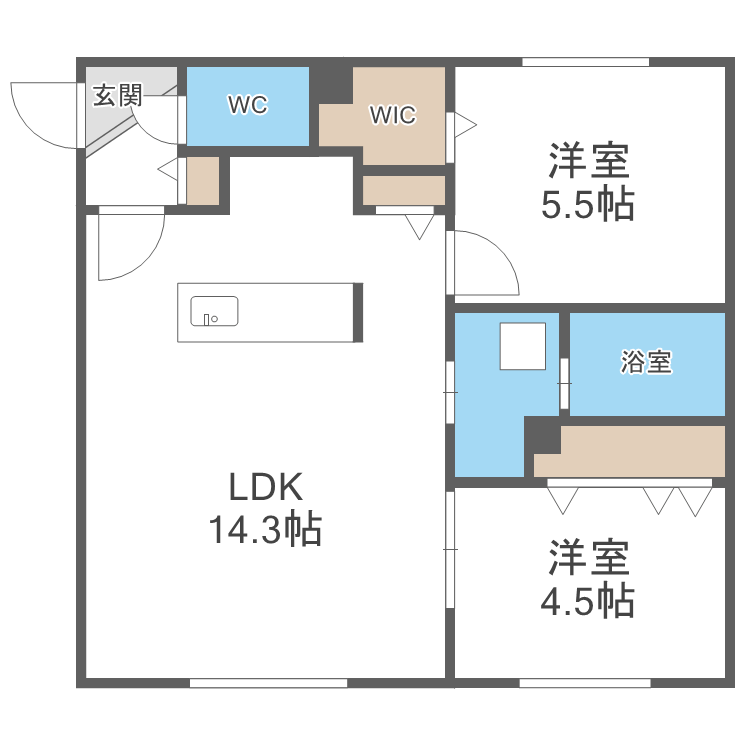 ＣｒｅａＭａｉｓｏｎ東札幌ＳＷ（クレアメゾン）の間取り