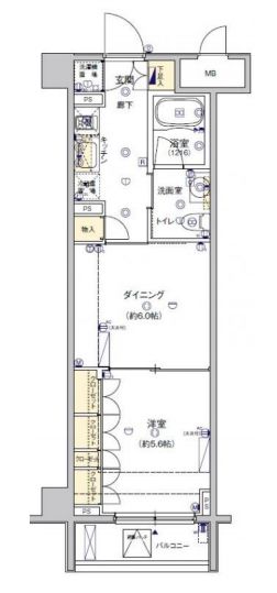 江東区佐賀のマンションの間取り