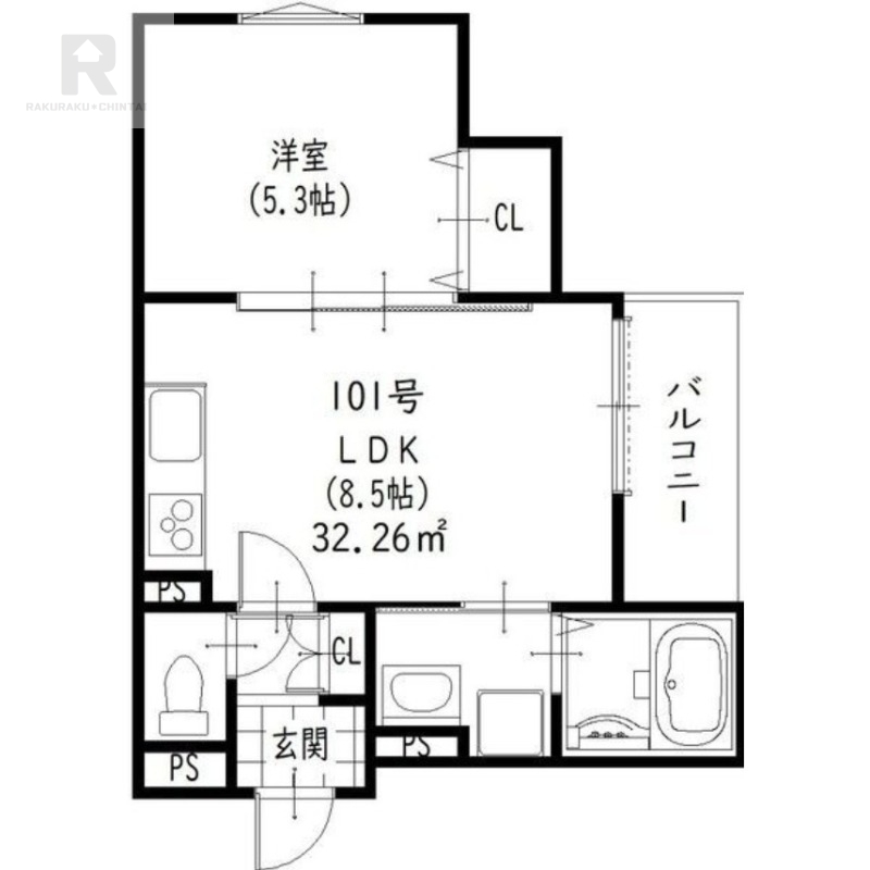 クリエオーレ中野の間取り