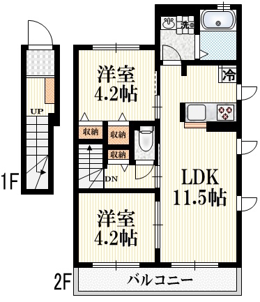 タウンフラッツあすなろの間取り