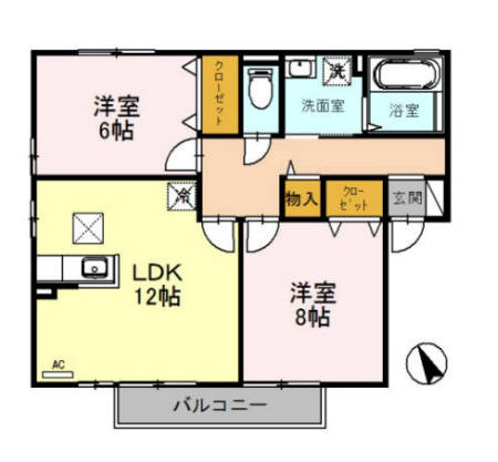 リビングタウン水口　C棟の間取り