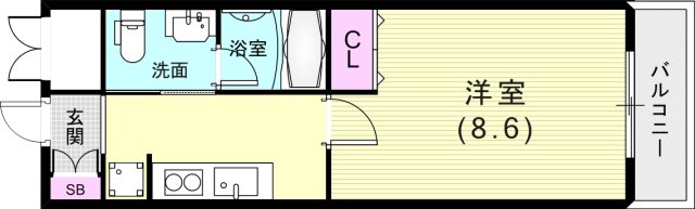 エクセルコート・神戸長田の間取り