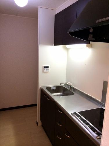 キッチン　お手入れしやすい電気コンロ付き。