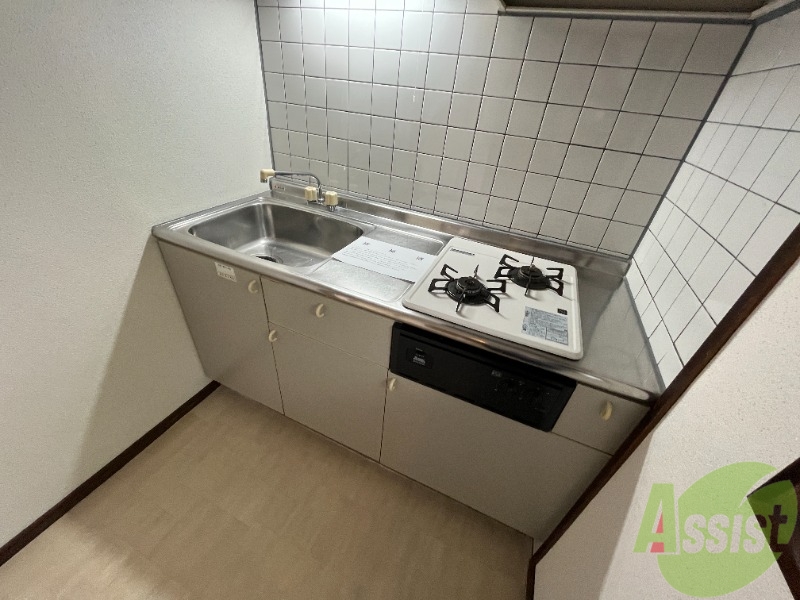 キッチン　キッチンにはガスコンロが設置してありますよ！