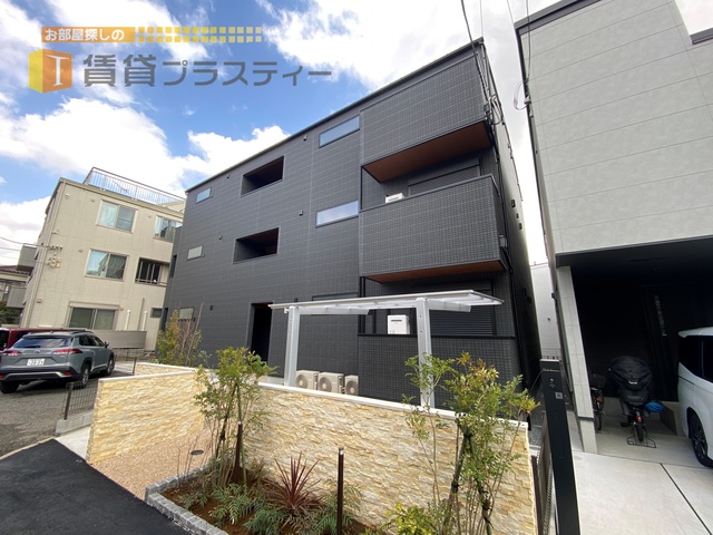 建物外観　オートロック付き新築アパート登場。