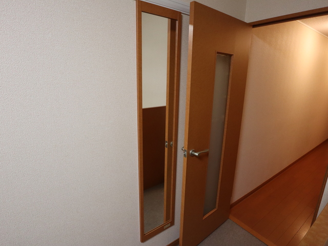 その他　居室入り口の壁に姿見