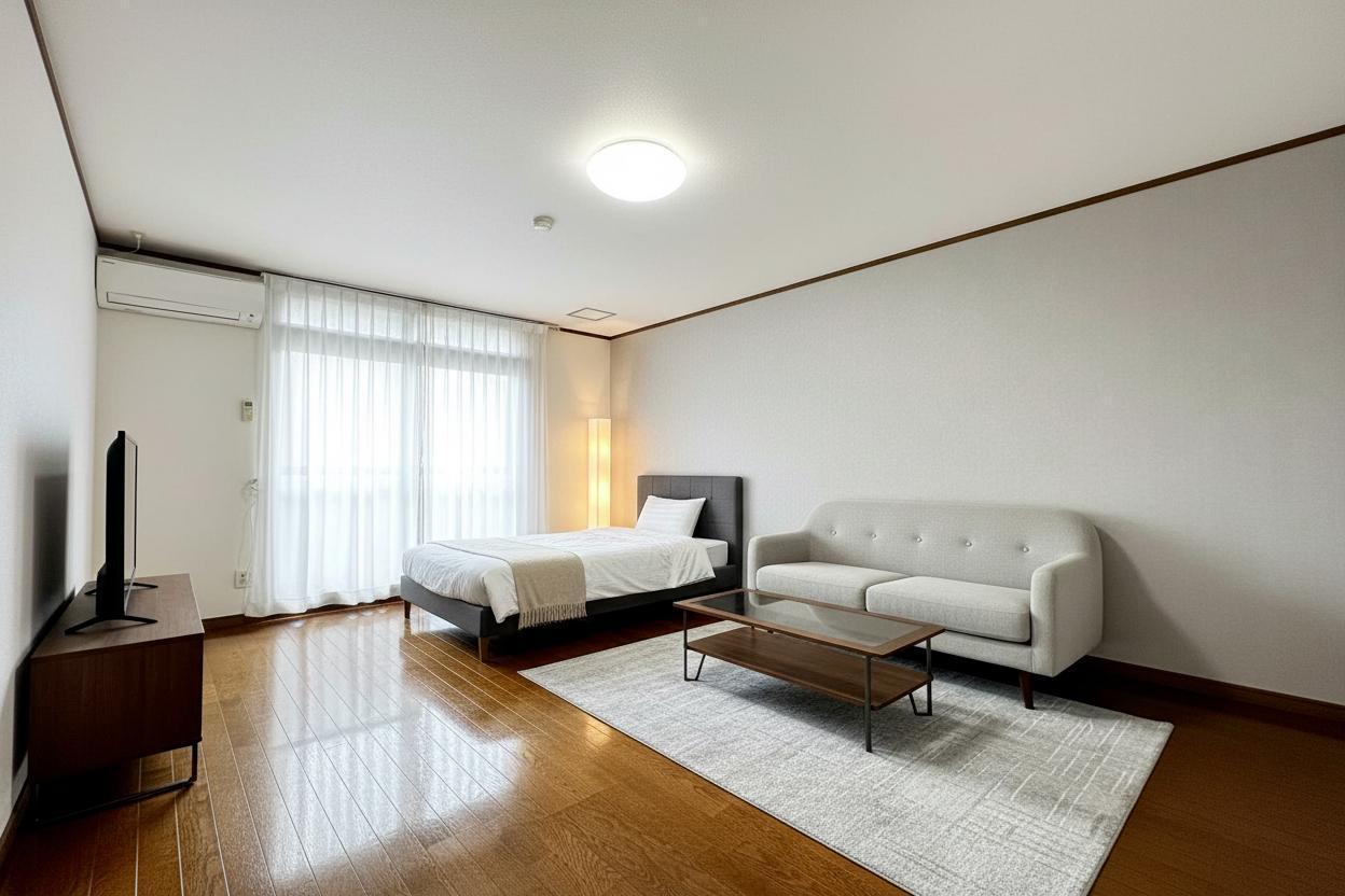 居室・リビング　とても広々とした居室、家具は設置イメージです(^^)/