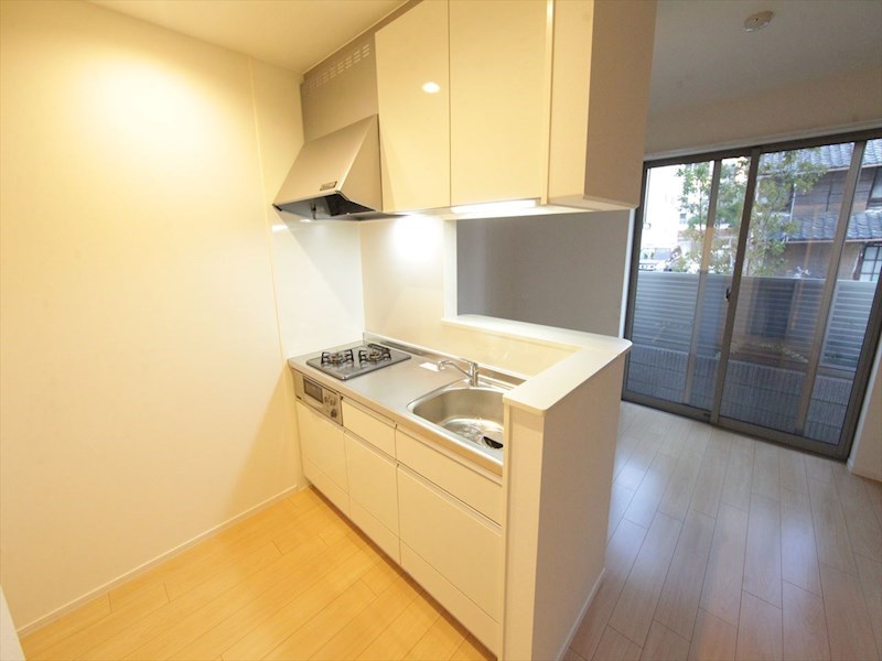 キッチン　システムキッチン（ガス2口コンログリル付）カウンターキッチン