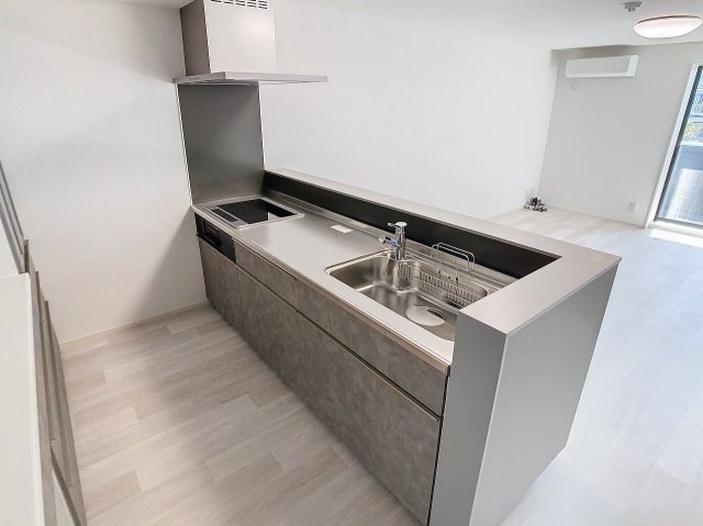 キッチン　同間取の202号室の写真です（2024.3撮影）。現況を優先
