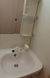 洗面設備　朝の支度にも助かる、独立の洗髪洗面化粧台