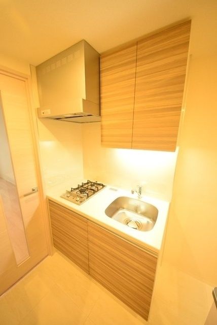 キッチン　ガスコンロ2口設置済み