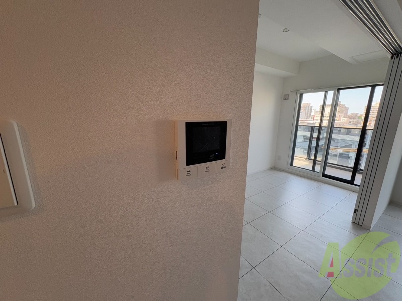 セキュリティ　インターホンです。オートロック付きで安心のマンションです。