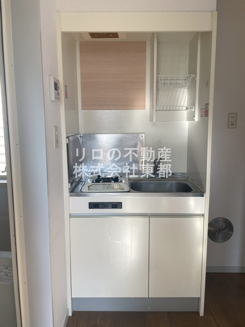 キッチン　１口ガスコンロ設置済！お引越し後すぐにお料理できます☆