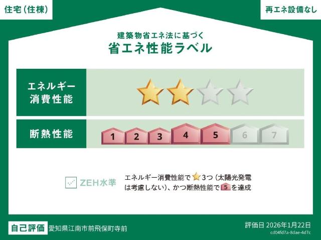 省エネ性能ラベル　外観写真（昼）