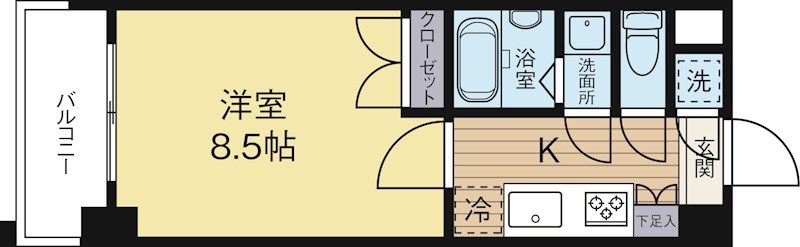 地下鉄箱崎線 貝塚駅 徒歩12分 10階建 築15年の間取り写真