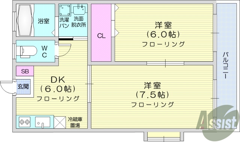 アルファ上余田6の間取り写真