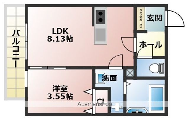 ＪＲ鹿児島本線 天拝山駅 徒歩9分 3階建 築2年の間取り写真