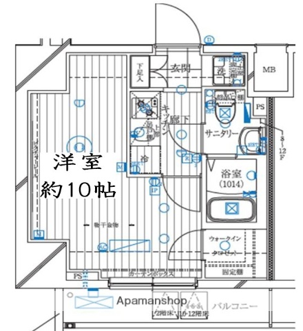 東武亀戸線 亀戸水神駅 徒歩8分 14階建 築3年の間取り写真