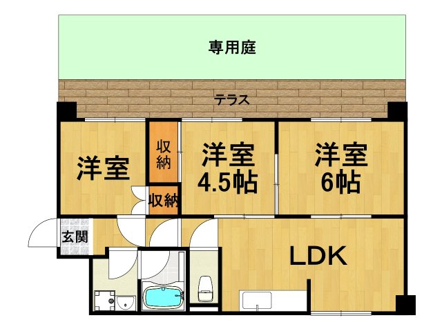 エルベコート東園田の間取り写真