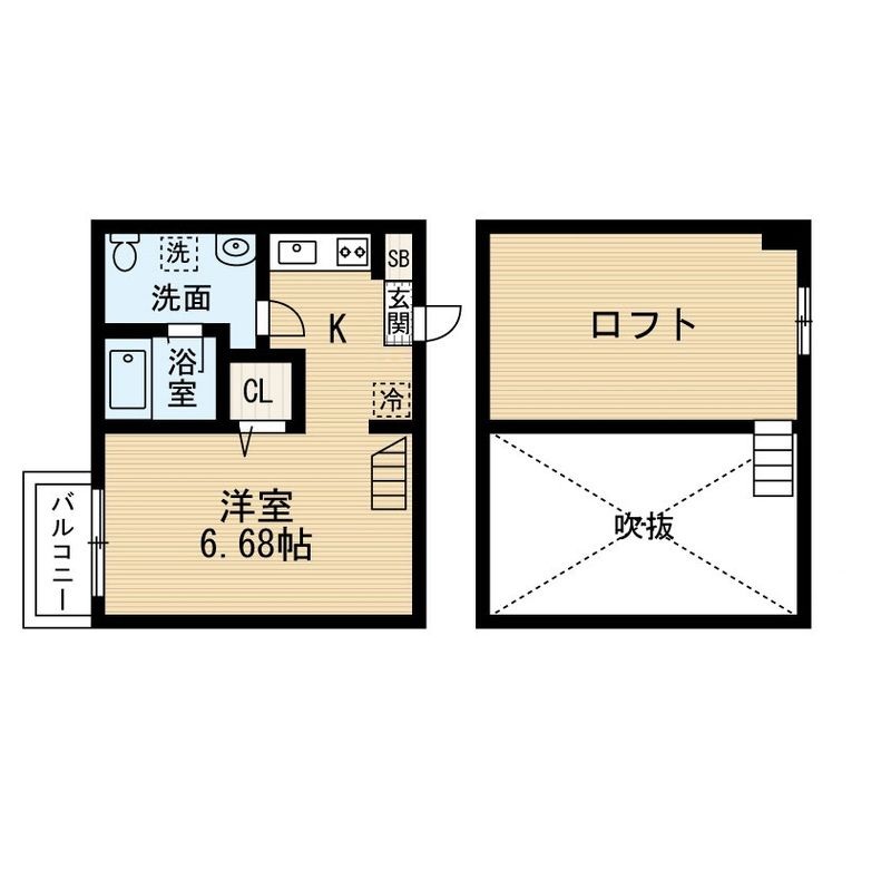 京成千葉線 検見川駅 徒歩6分 2階建 築14年の間取り写真