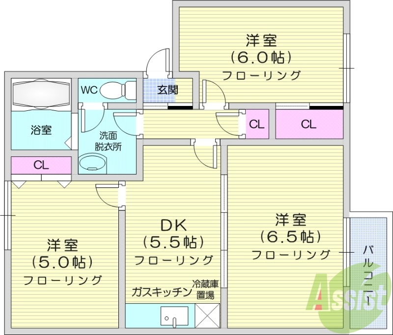 ガーデンビレッジＤ棟の間取り