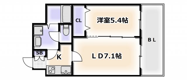 大阪市浪速区桜川のマンションの間取り