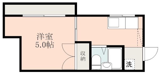 鹿児島市紫原のアパートの間取り