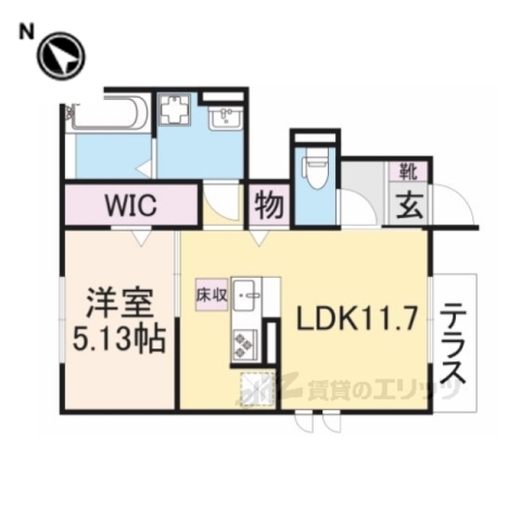 甲賀市水口町城内のアパートの間取り