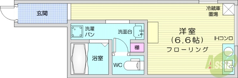 宮城県仙台市宮城野区福住町（アパート）の賃貸物件の間取り