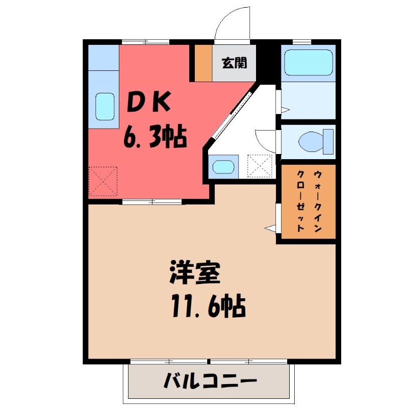 横塚ハイツ Ｂの間取り