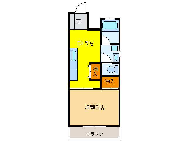 岐阜市新栄町のマンションの間取り