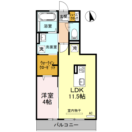 堺市西区浜寺石津町東のアパートの間取り