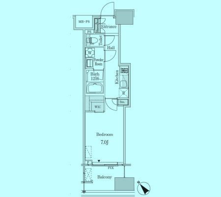 目黒区上目黒のマンションの間取り