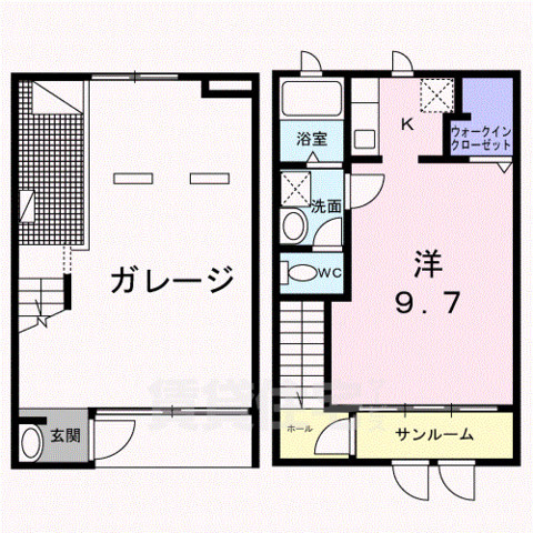 枚方市茄子作北町のアパートの間取り