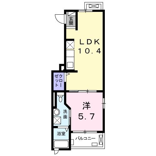 寝屋川市秦町のアパートの間取り