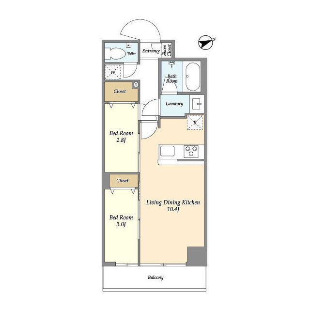 江東区亀戸のマンションの間取り