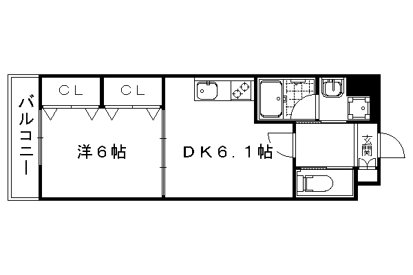 京都市右京区花園春日町のマンションの間取り