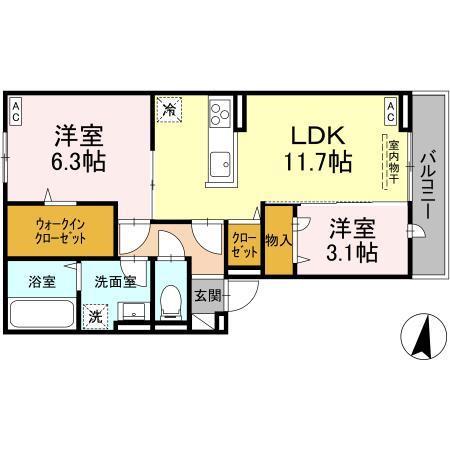 サンブライト引野（番地未定）の間取り