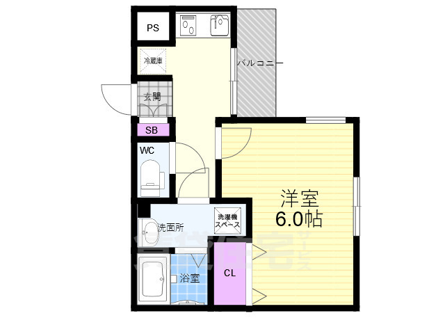 京都市中京区壬生賀陽御所町のマンションの間取り