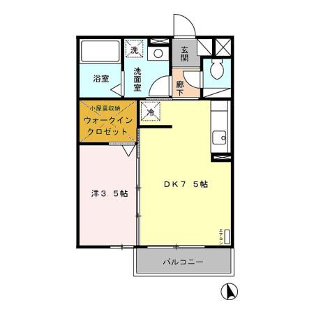 【津市高茶屋のアパートの間取り】