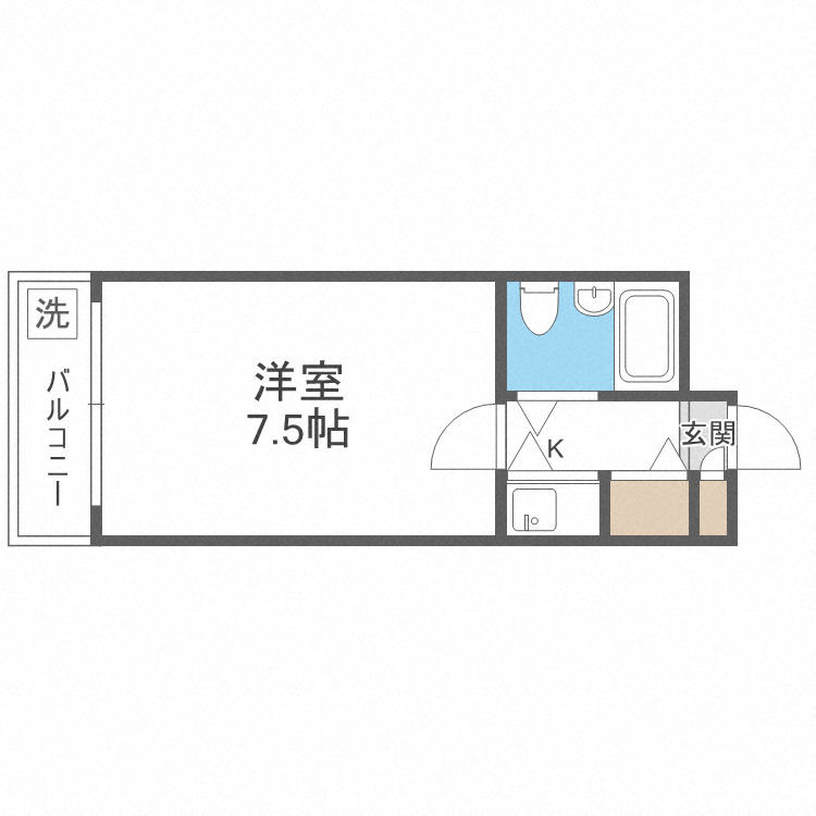 【サンライズ千代崎の間取り】