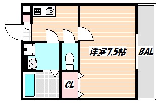 市川市原木のアパートの間取り