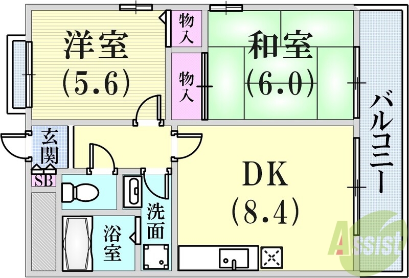 【ファインコート北町の間取り】