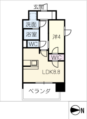 S-RESIDENCE上飯田Northの間取り