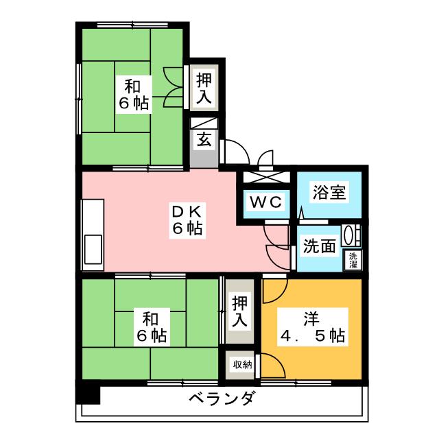 ドミール山王の間取り