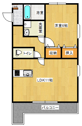 延岡市大貫町のマンションの間取り