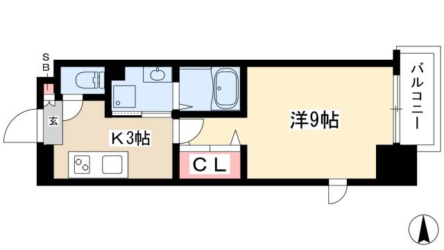 リシュドール鶴舞公園の間取り