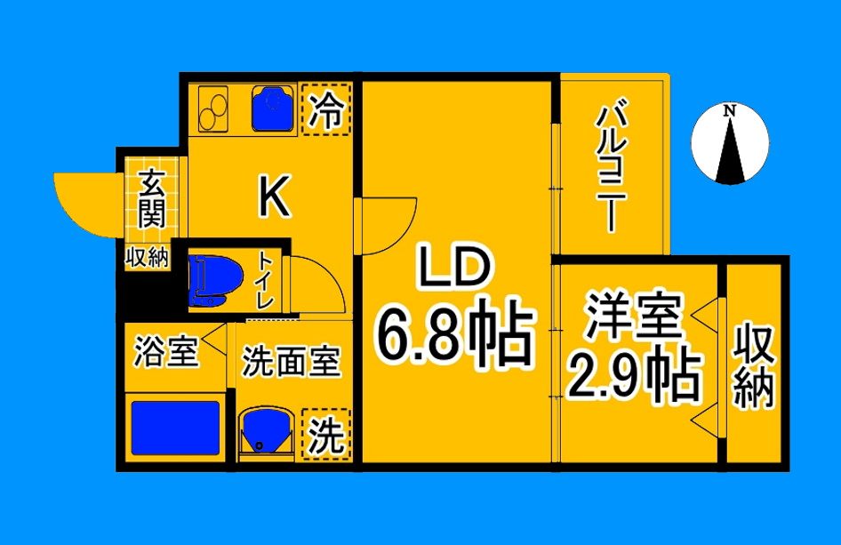 堺市堺区三宝町のマンションの間取り