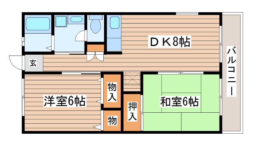 シティハイムドヌールA棟の間取り