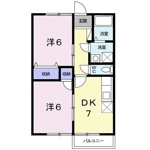 【岩沼市栄町のアパートの間取り】